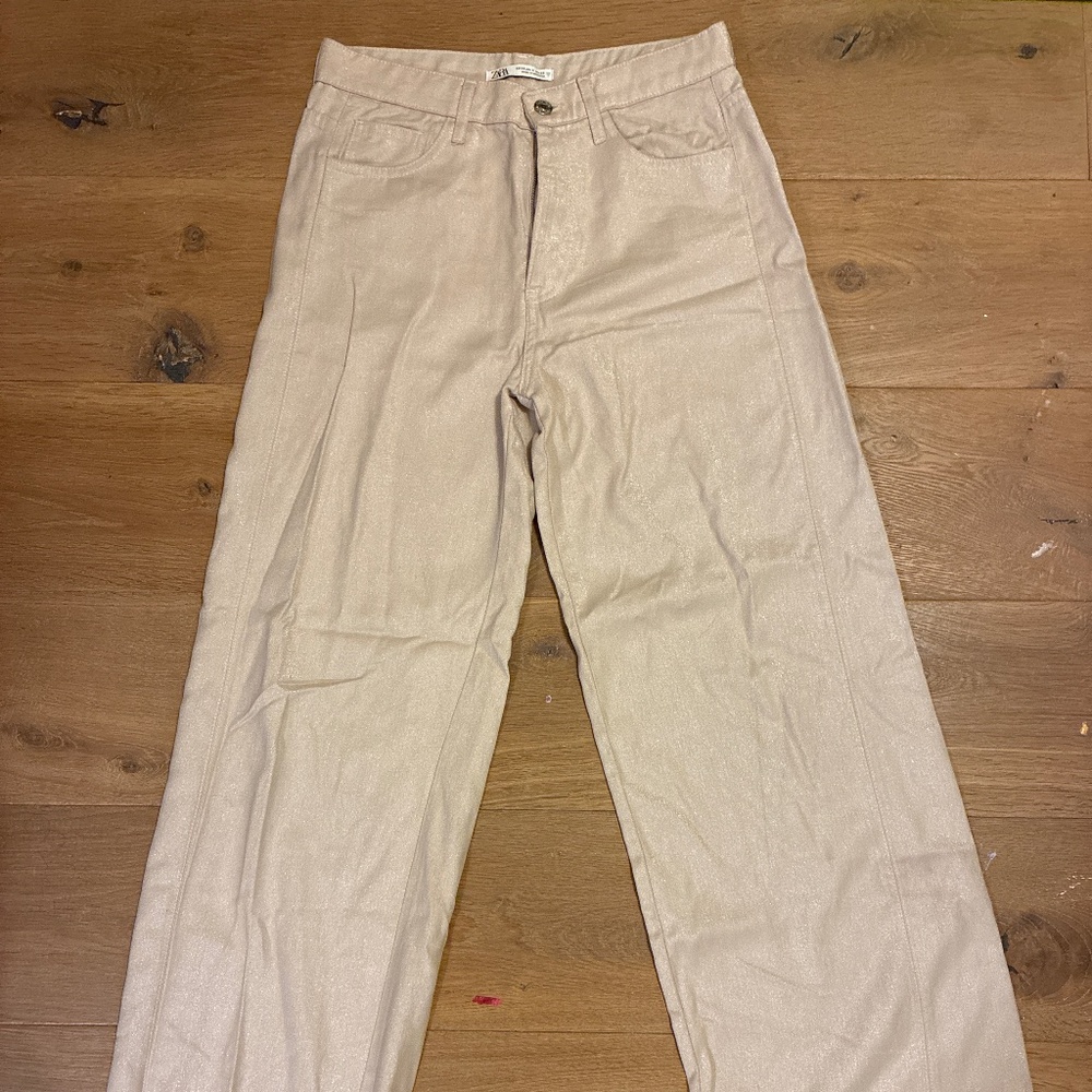 Sparkly Beige Denim